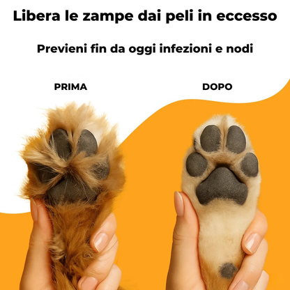 Tosatrice per zampe di cane