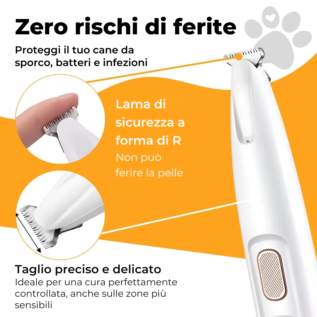 Tosatrice per zampe di cane