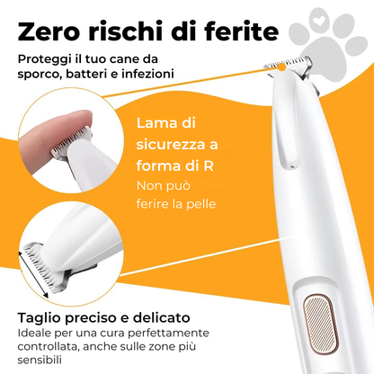 Tosatrice per zampe di cane