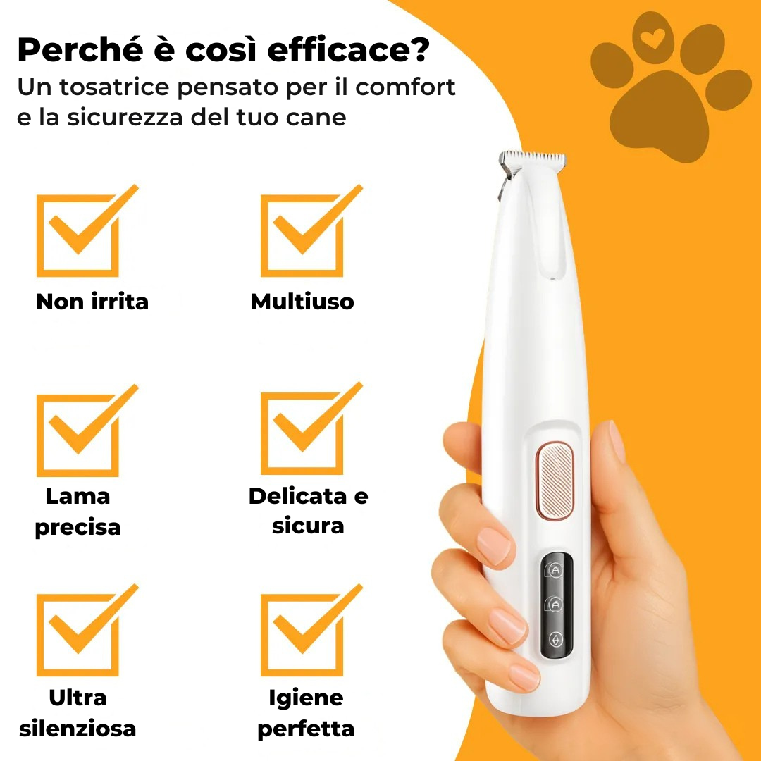 Tosatrice per zampe di cane