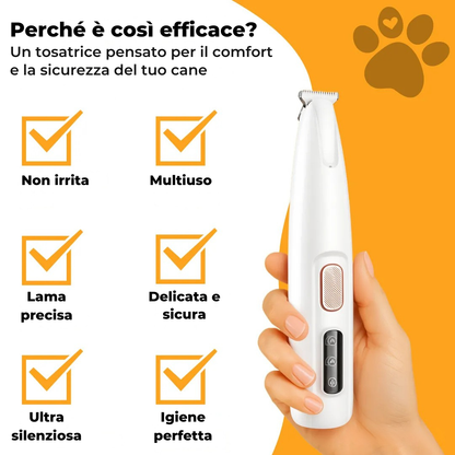 Tosatrice per zampe di cane